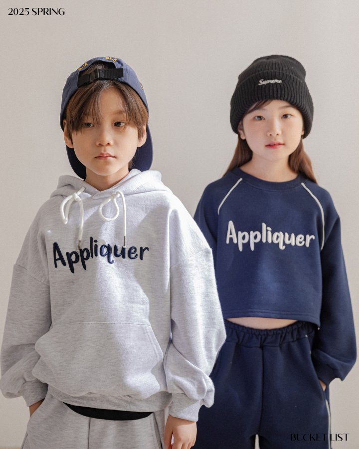 Bucket List - Korean Children Fashion - #stylishchildhood - Appliquer Hoodie - 3