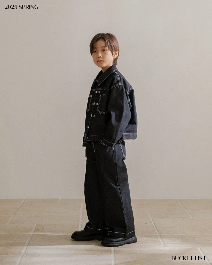 Bucket List - Korean Children Fashion - #todddlerfashion - Non Fade Denim Pants - 6