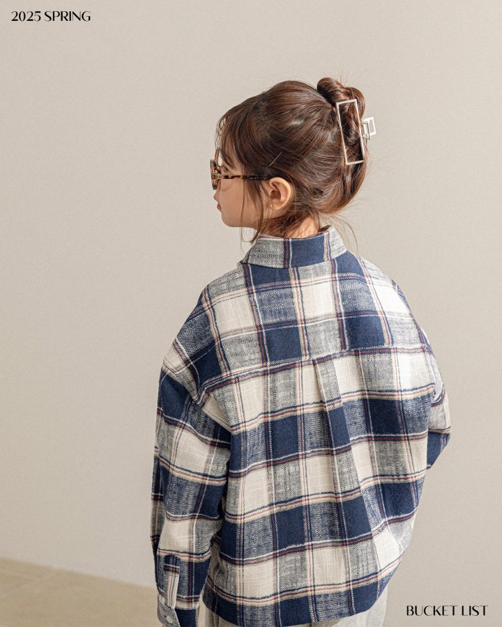 Bucket List - Korean Children Fashion - #todddlerfashion - Over Check Shirt - 3