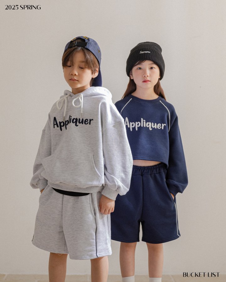 Bucket List - Korean Children Fashion - #todddlerfashion - Appliquer Hoodie