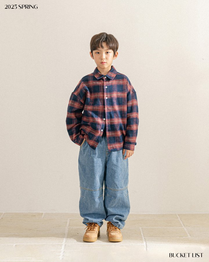 Bucket List - Korean Children Fashion - #todddlerfashion - Over Check Shirt - 4