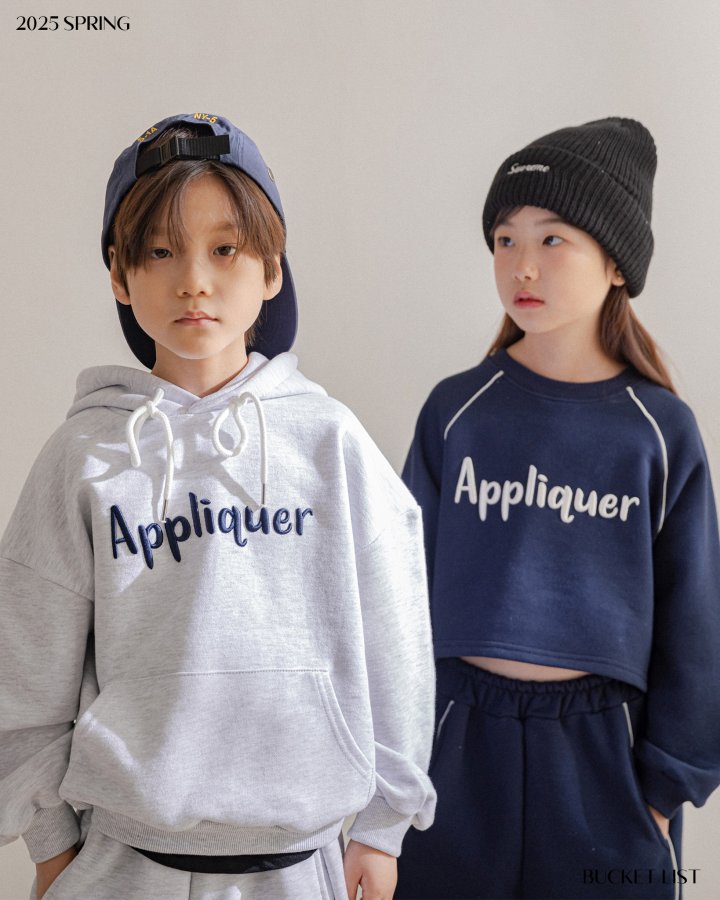 Bucket List - Korean Children Fashion - #toddlerclothing - Appliquer Hoodie - 2