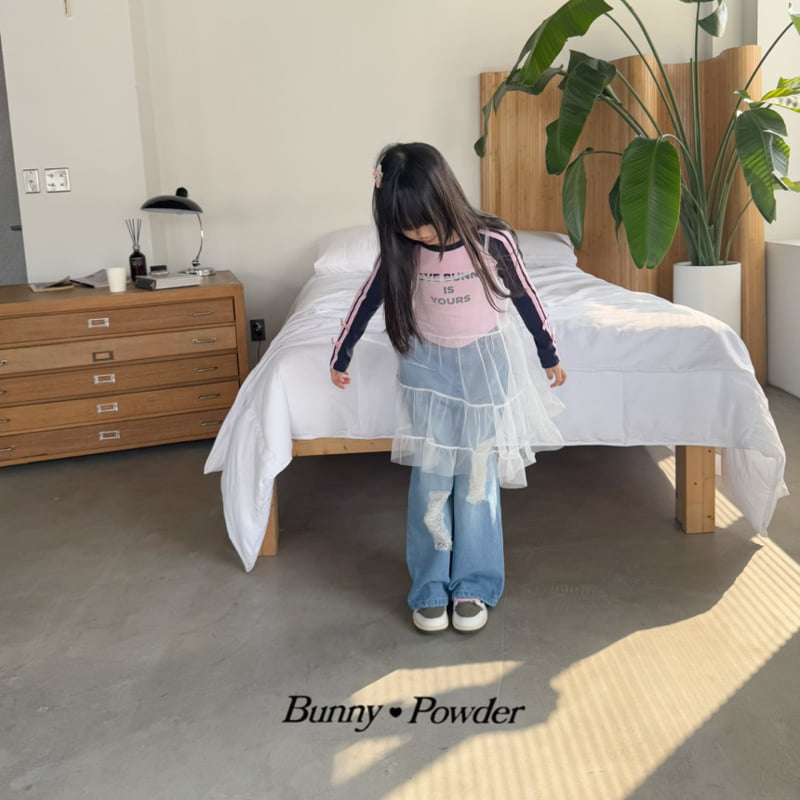 Bunny Powder - Korean Children Fashion - #kidsstore - Rise Torn Denim Pants - 11