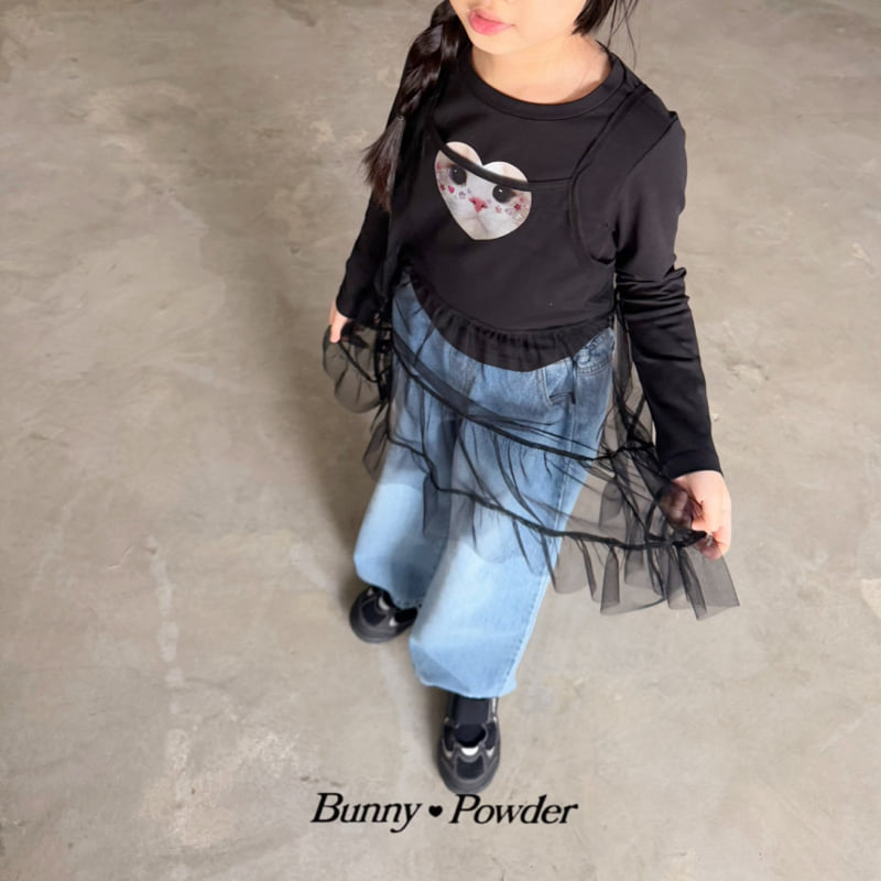 Bunny Powder - Korean Children Fashion - #magicofchildhood - Cat Tee - 10