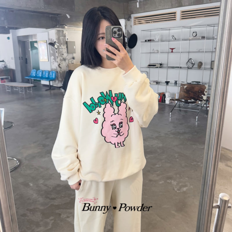 Bunny Powder - Korean Women Fashion - #momslook - Mom New Bunny World Sweatshirts - 10