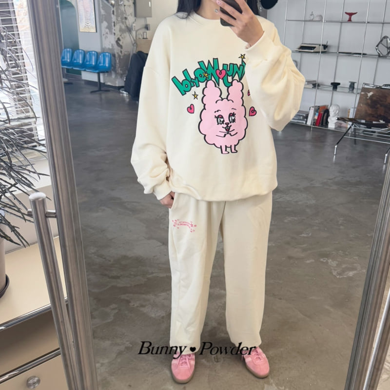 Bunny Powder - Korean Women Fashion - #momslook - Mom New Bunny World Sweatshirts - 8