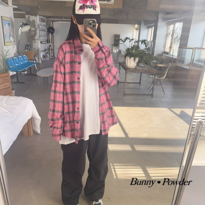 Bunny Powder - Korean Women Fashion - #romanticstyle - Mom Flad Shirt