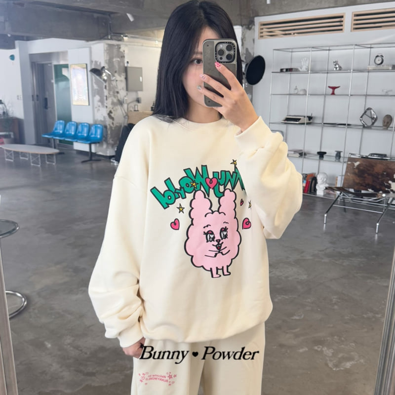 Bunny Powder - Korean Women Fashion - #womensfashion - Mom New Bunny World Sweatshirts - 9