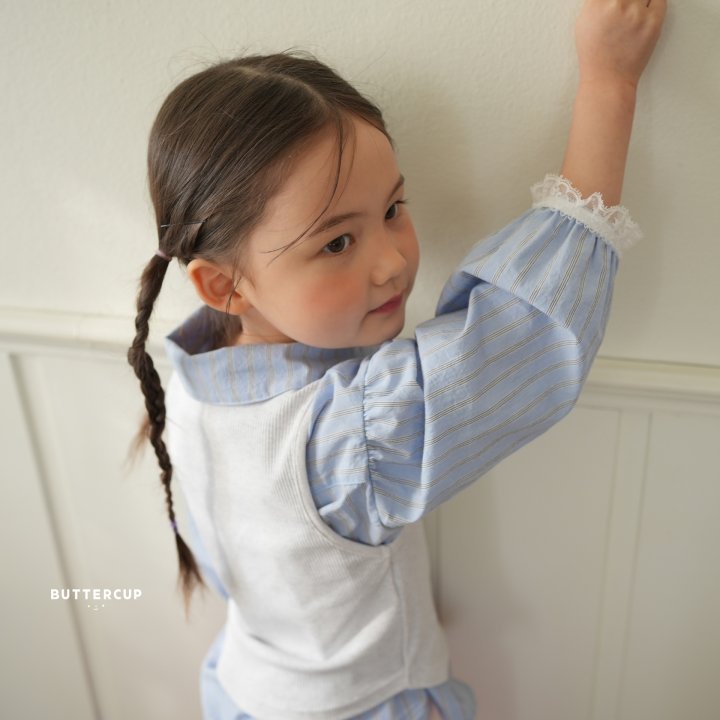 Buttercup - Korean Children Fashion - #stylishchildhood - Mono Stand Blouse - 4