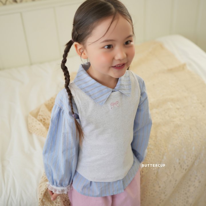 Buttercup - Korean Children Fashion - #designkidswear - Mono Stand Blouse - 6