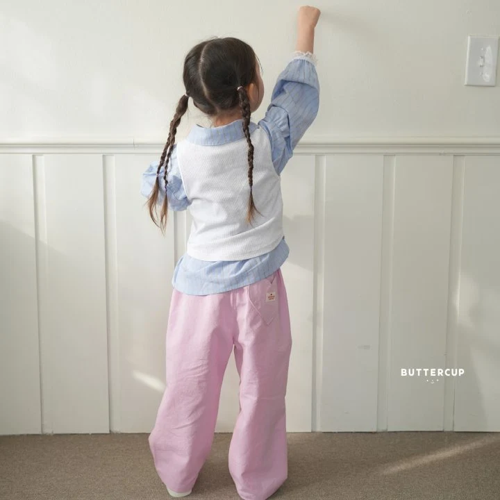 Buttercup - Korean Children Fashion - #kidsshorts - Ribbon Rib Layered Tee - 11