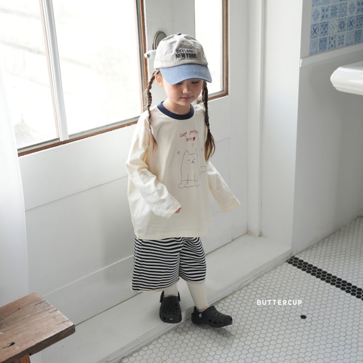 Buttercup - Korean Children Fashion - #stylishchildhood - Love Cat Tee - 5