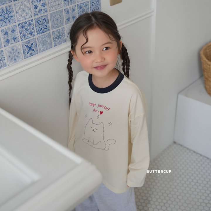 Buttercup - Korean Children Fashion - #todddlerfashion - Love Cat Tee - 3