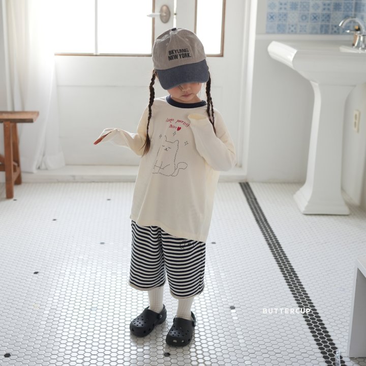 Buttercup - Korean Children Fashion - #todddlerfashion - Love Cat Tee - 4