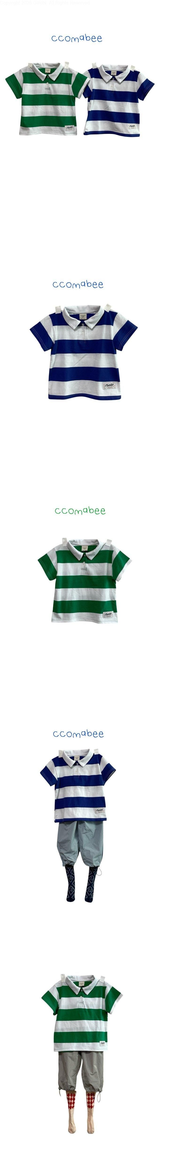 Ccomabee - Korean Children Fashion - #designkidswear - Rugby Collar Tee