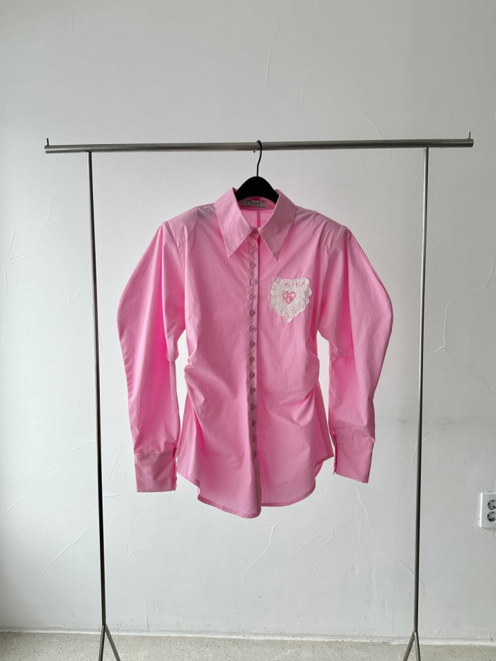 Chavi - Korean Women Fashion - #momslook - Heart Shirt