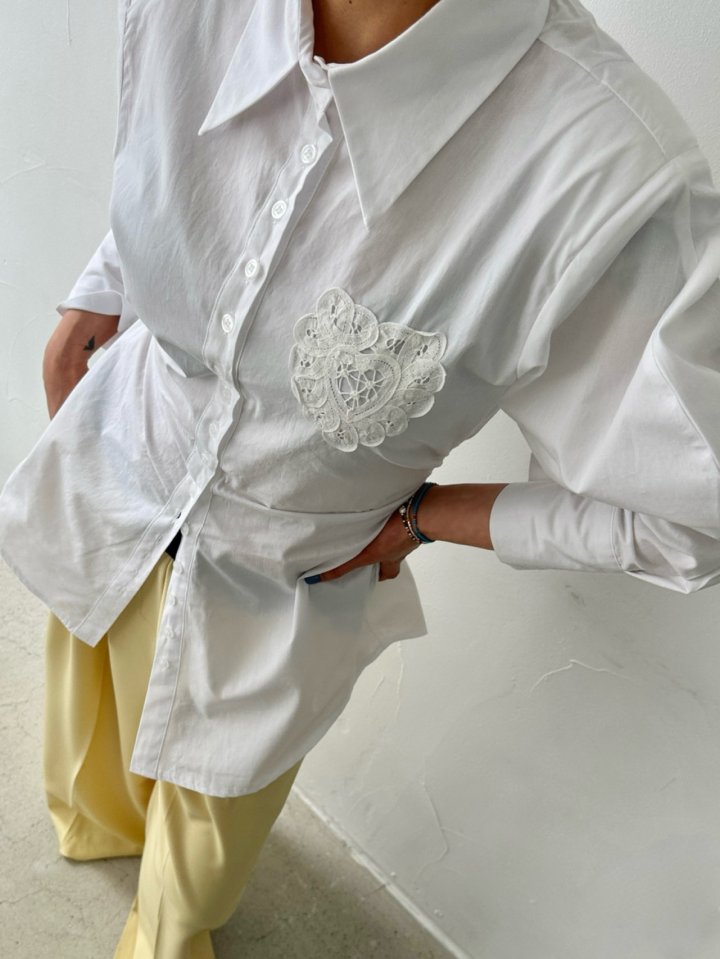 Chavi - Korean Women Fashion - #momslook - Heart Shirt - 11