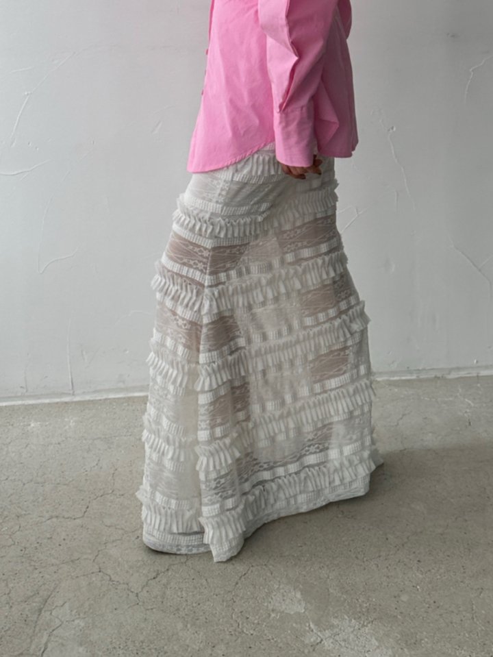Chavi - Korean Women Fashion - #momslook - Frill Lace Skirt - 10