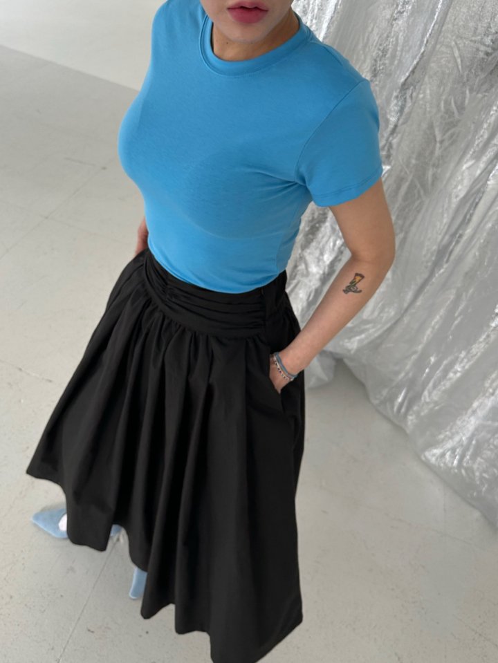 Chavi - Korean Women Fashion - #momslook - New Color Basic Padded Short Sleeved Tee - 5