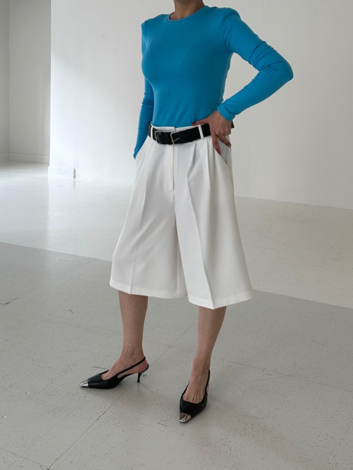 Chavi - Korean Women Fashion - #momslook - Lace Bermuda Pants
