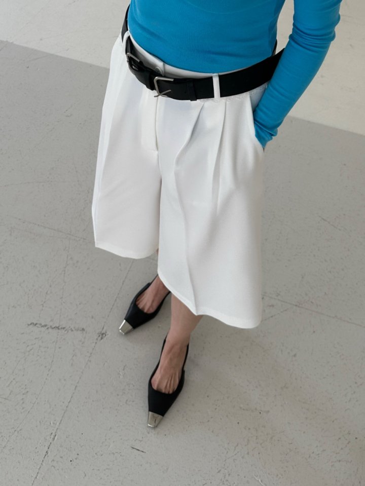 Chavi - Korean Women Fashion - #momslook - Lace Bermuda Pants - 4