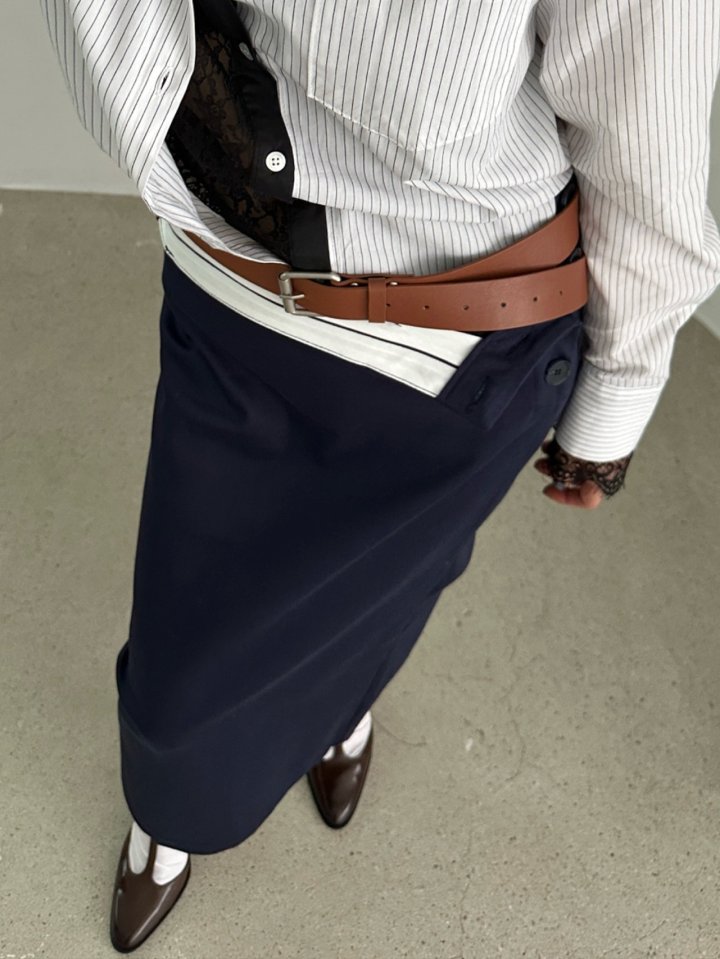 Chavi - Korean Women Fashion - #momslook - Moss Skirt with Belt