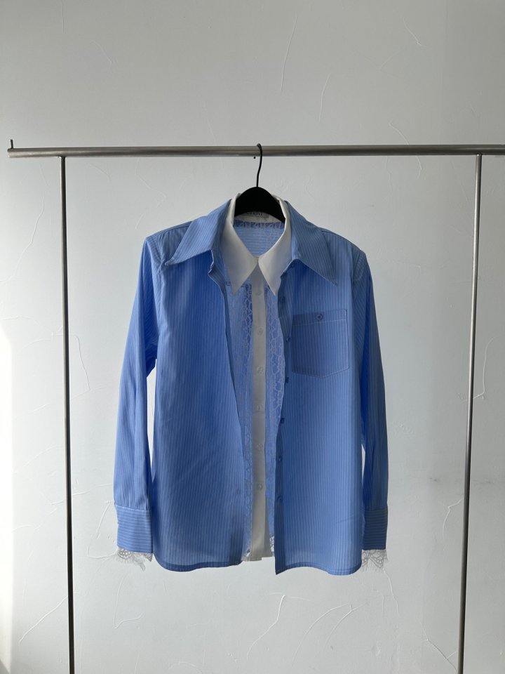 Chavi - Korean Women Fashion - #momslook - Double Lace Shirt - 3