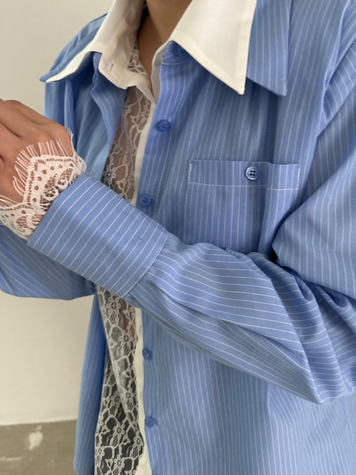 Chavi - Korean Women Fashion - #momslook - Double Lace Shirt - 5