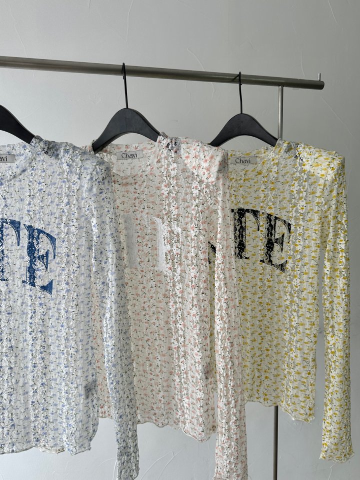 Chavi - Korean Women Fashion - #womensfashion - Flower Lace Tee - 4