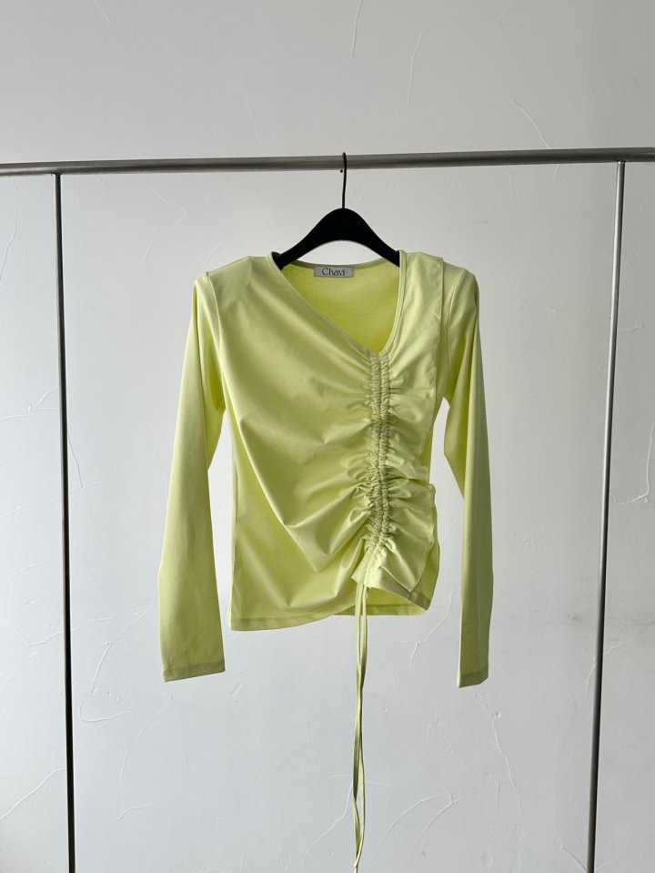 Chavi - Korean Women Fashion - #pursuepretty - Span Shirring Tee