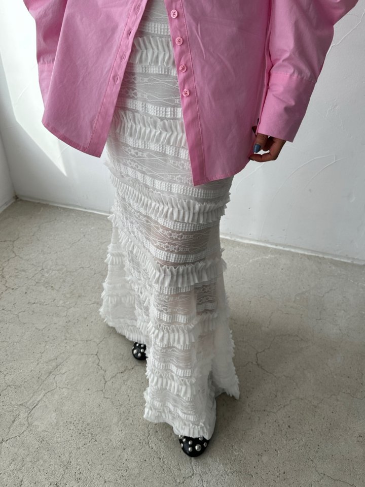 Chavi - Korean Women Fashion - #womensfashion - Frill Lace Skirt - 11