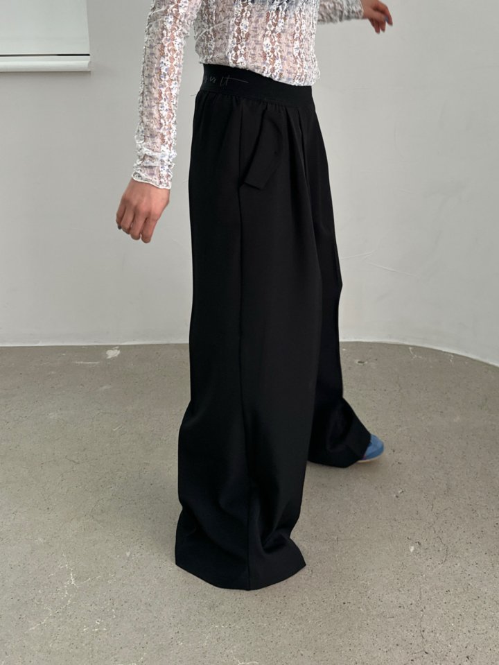 Chavi - Korean Women Fashion - #womensfashion - Band Wide Slacks - 10