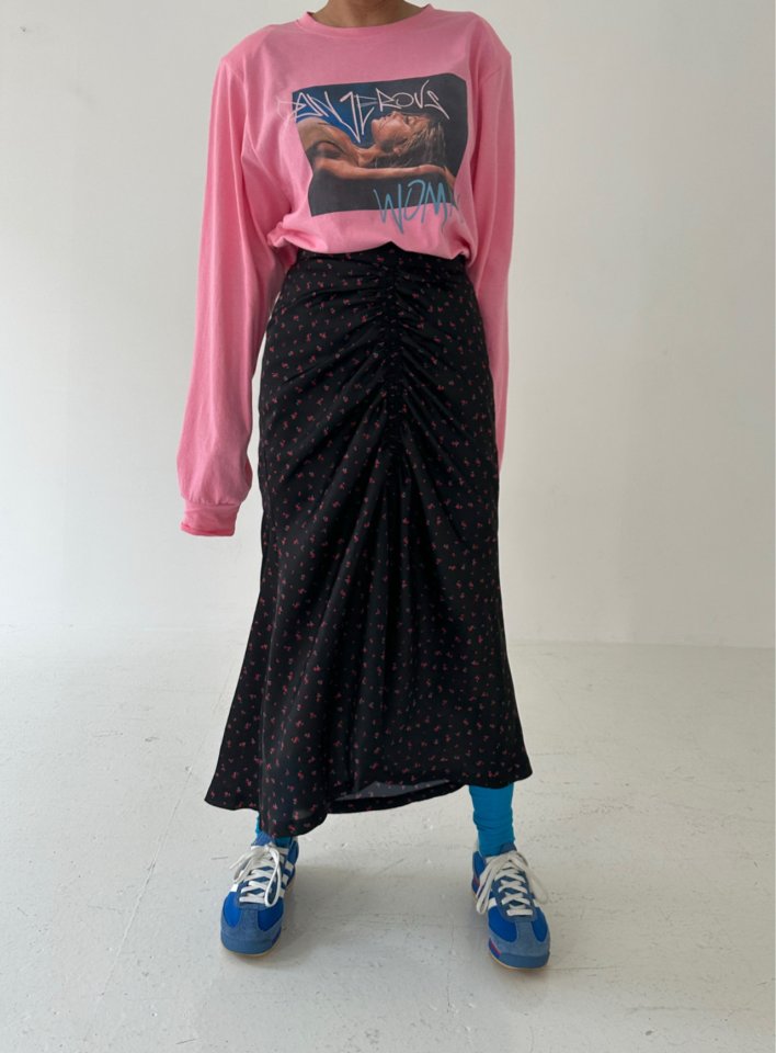 Chavi - Korean Women Fashion - #womensfashion - Rose Satin Skirt - 2