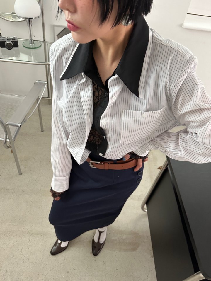 Chavi - Korean Women Fashion - #womensfashion - Double Lace Shirt - 3