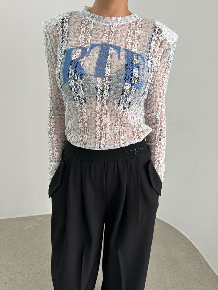 Chavi - Korean Women Fashion - #womensfashion - Flower Lace Tee - 5