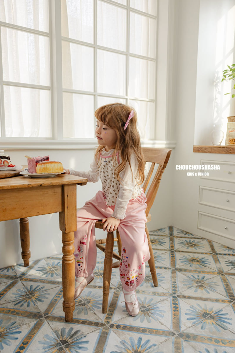Chouchou Shasha - Korean Children Fashion - #childofig - Sticker Jogger Pants - 8