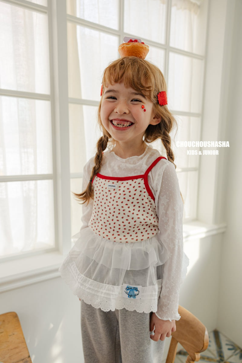 Chouchou Shasha - Korean Children Fashion - #childofig - Star Lace Tee - 6