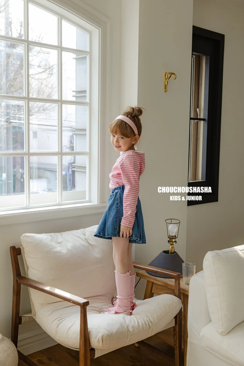Chouchou Shasha - Korean Children Fashion - #childofig - Denim Pleated Pants - 5