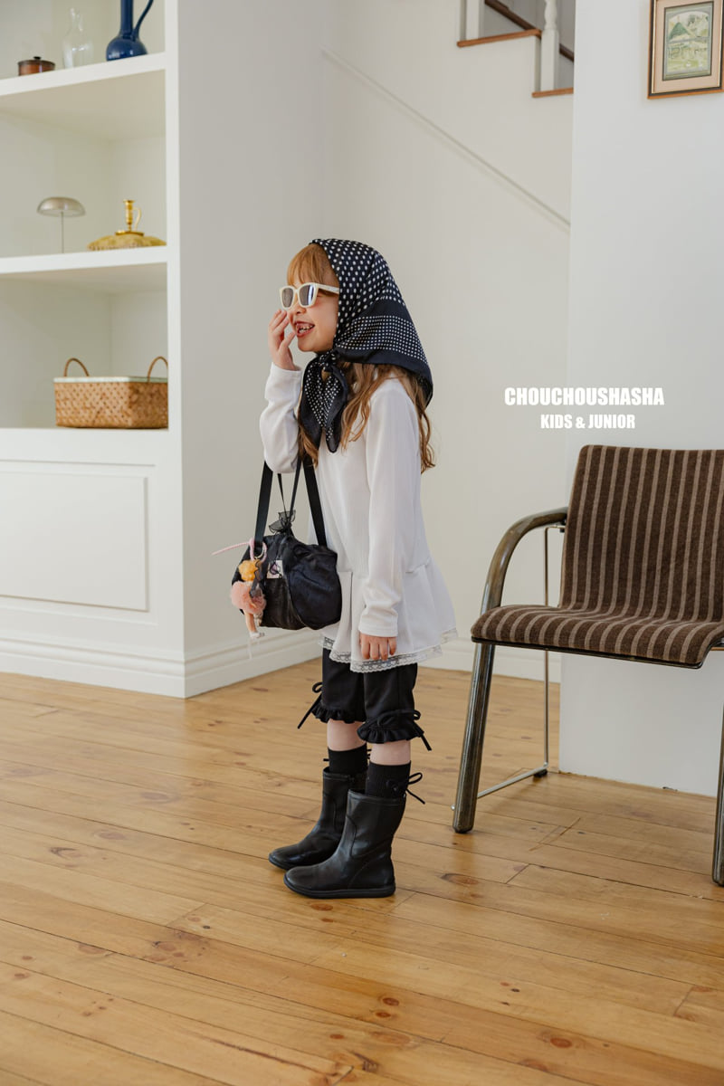 Chouchou Shasha - Korean Children Fashion - #designkidswear - Chou Wrinkle Long Tee - 11