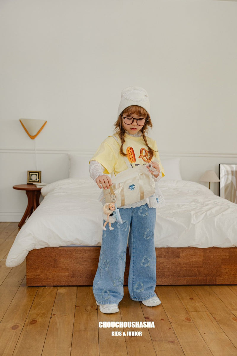 Chouchou Shasha - Korean Children Fashion - #childrensboutique - Lovely Denim Pants - 4