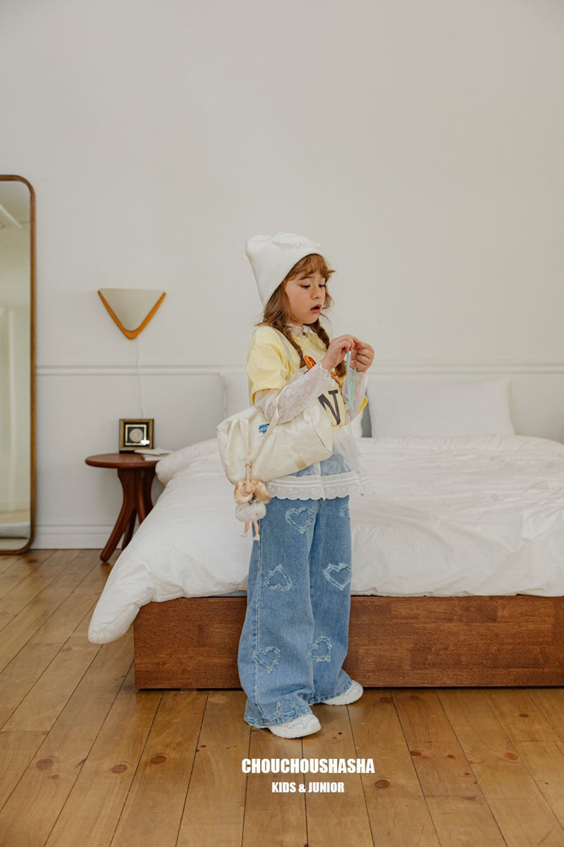 Chouchou Shasha - Korean Children Fashion - #discoveringself - Lovely Denim Pants - 5