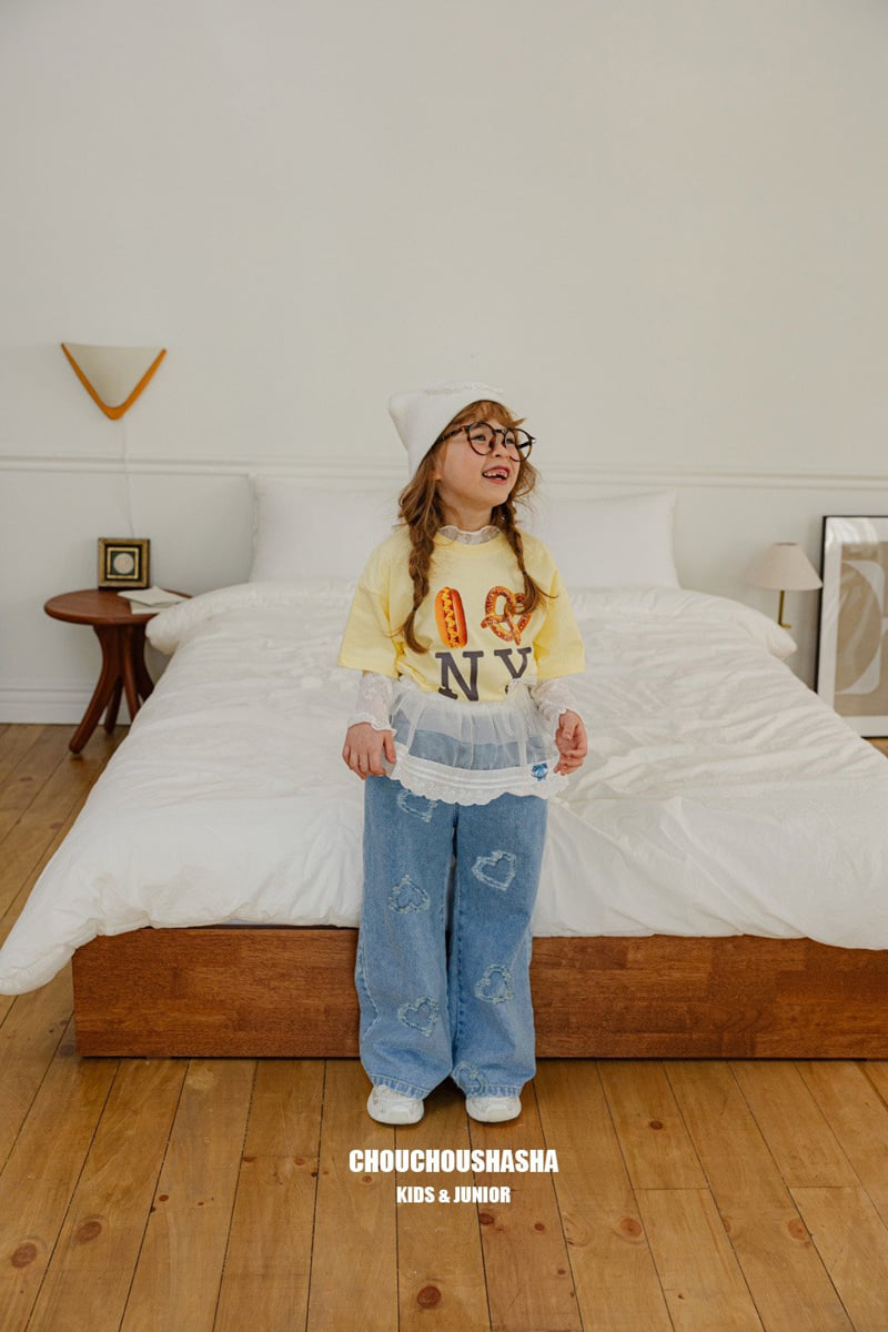 Chouchou Shasha - Korean Children Fashion - #kidsshorts - New York Hot Dog Tee - 12
