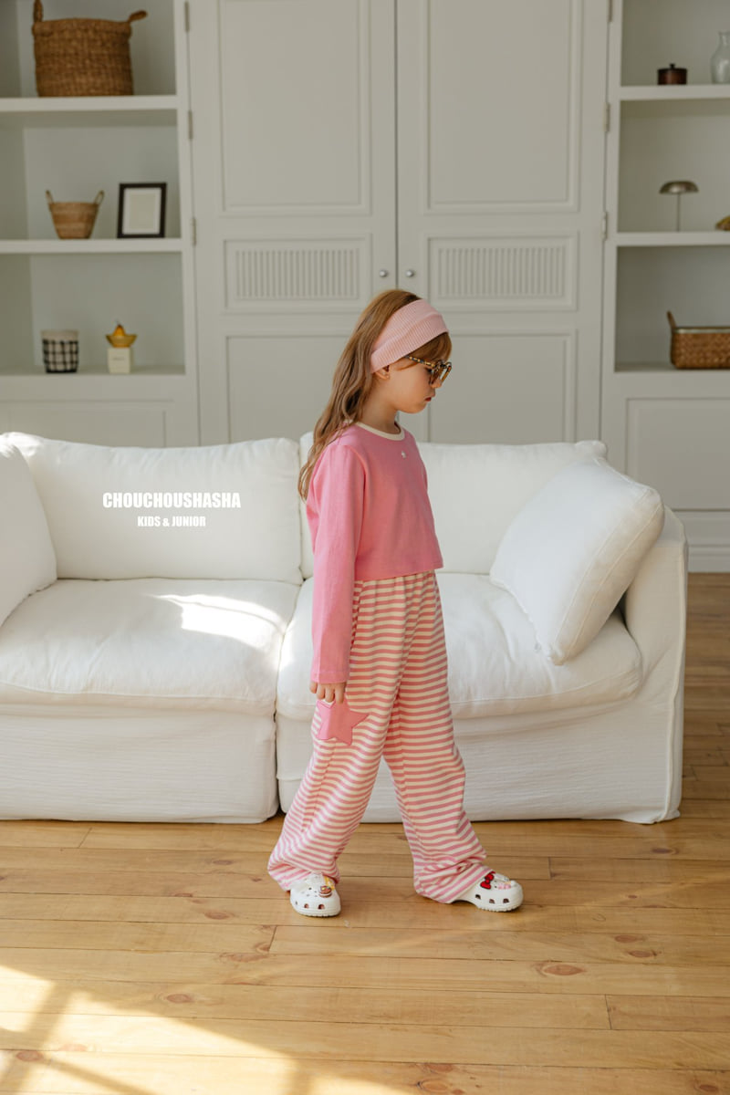 Chouchou Shasha - Korean Children Fashion - #kidsstore - Star Crop Tee - 5