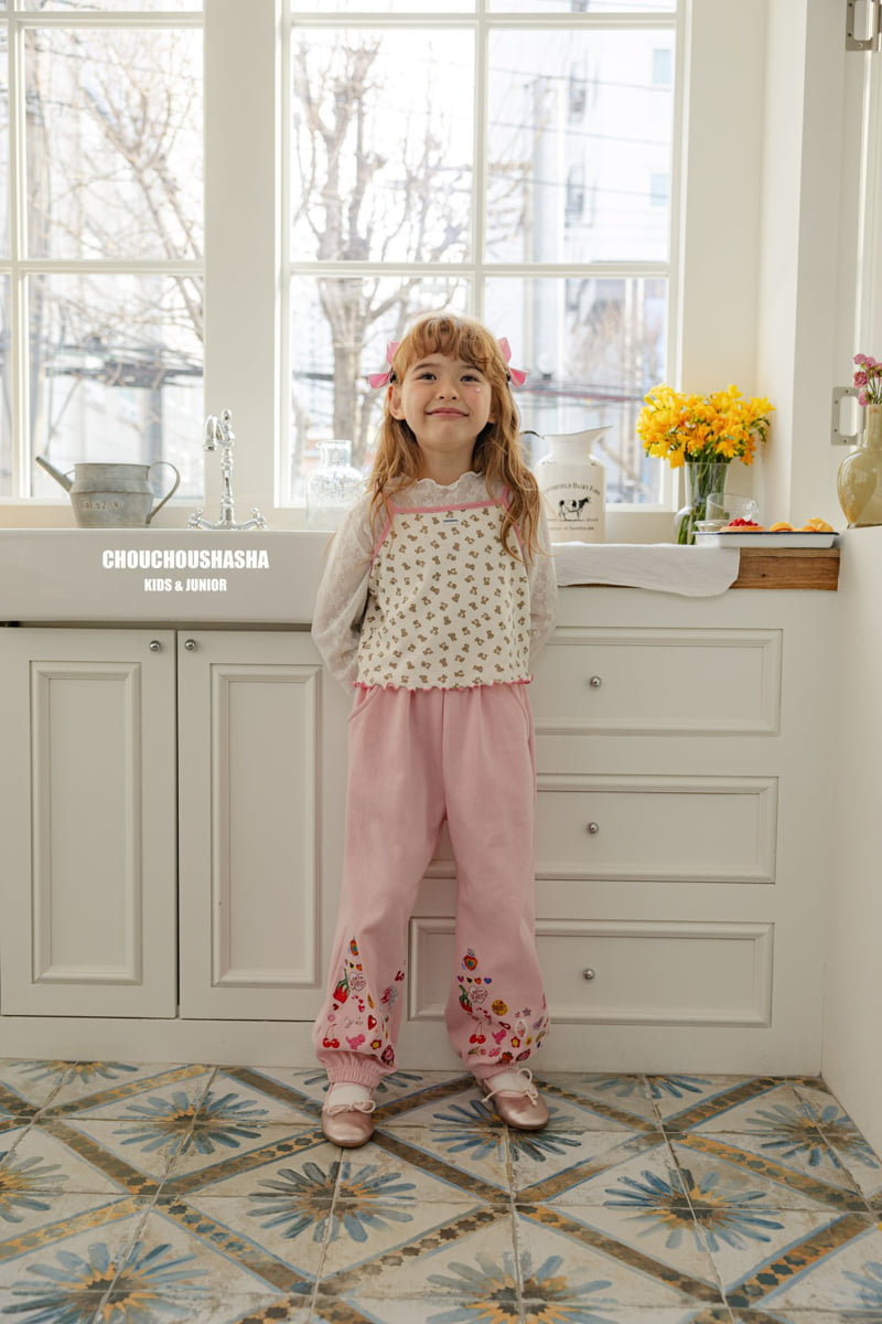 Chouchou Shasha - Korean Children Fashion - #littlefashionista - Sticker Jogger Pants