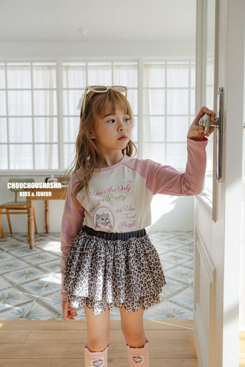 Chouchou Shasha - Korean Children Fashion - #minifashionista - Leopard Cancan Skirt - 11