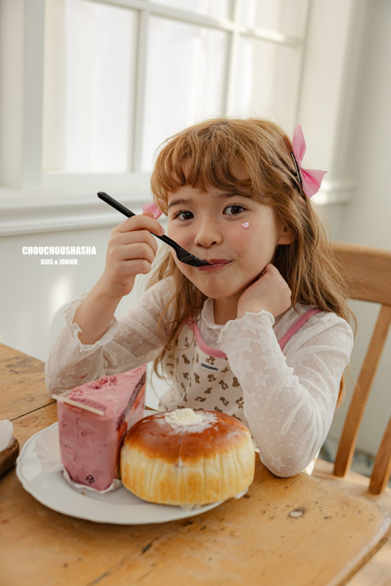 Chouchou Shasha - Korean Children Fashion - #minifashionista - Star Lace Tee