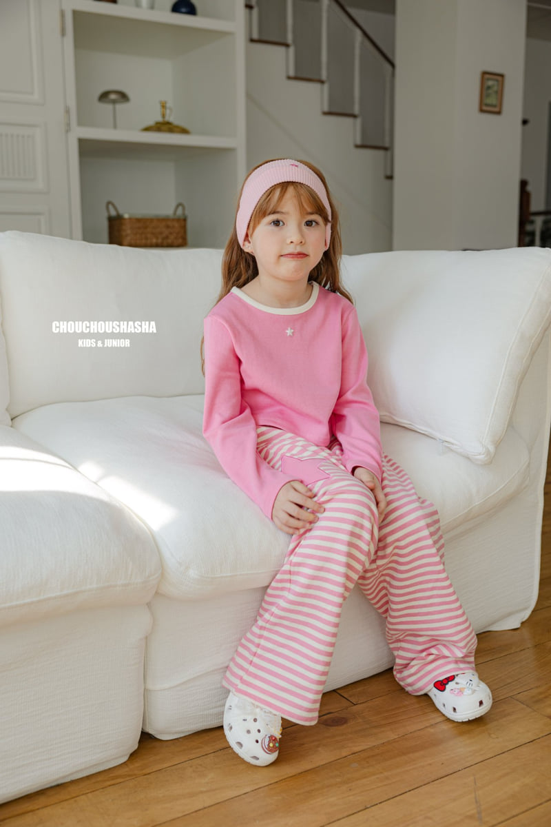 Chouchou Shasha - Korean Children Fashion - #minifashionista - Star Crop Tee - 10
