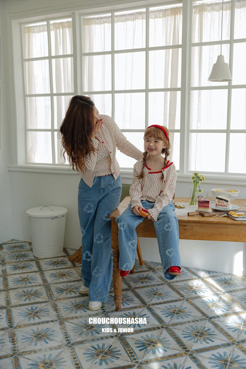 Chouchou Shasha - Korean Children Fashion - #prettylittlegirls - Lovely Denim Pants MOM - 10
