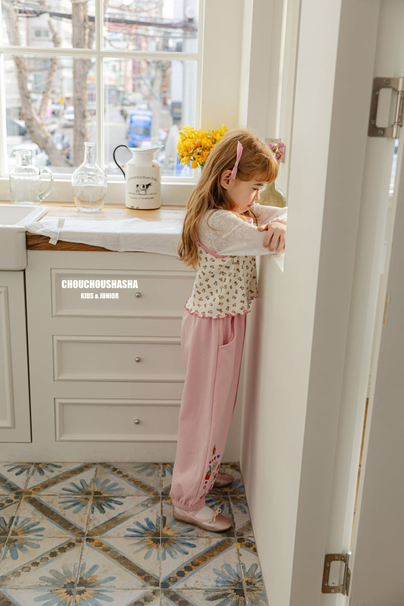 Chouchou Shasha - Korean Children Fashion - #minifashionista - Sticker Jogger Pants - 4