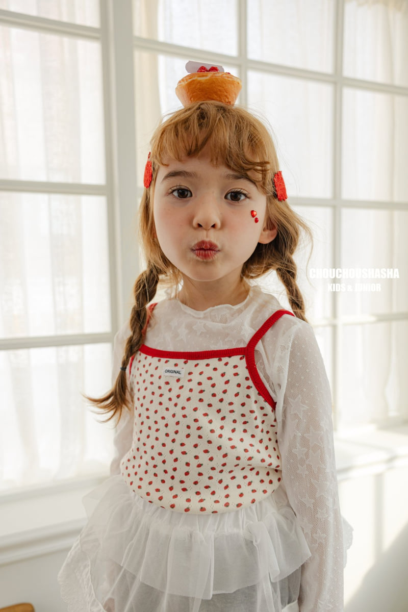 Chouchou Shasha - Korean Children Fashion - #stylishchildhood - Star Lace Tee - 5